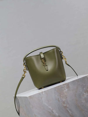 YSL 765870 LE 37 Mini in Lambskin leather Green - Default Title - View 2