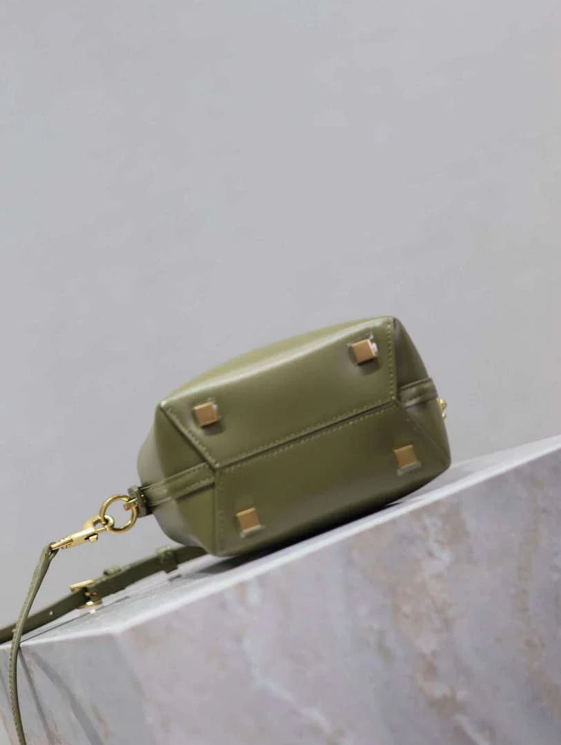 YSL 765870 LE 37 Mini in Lambskin leather Green
