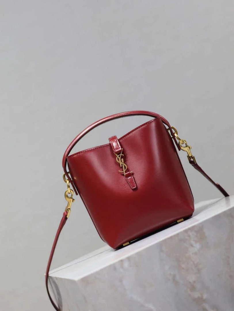 YSL 765870 LE 37 Mini in Lambskin leather Red - Default Title - View 2