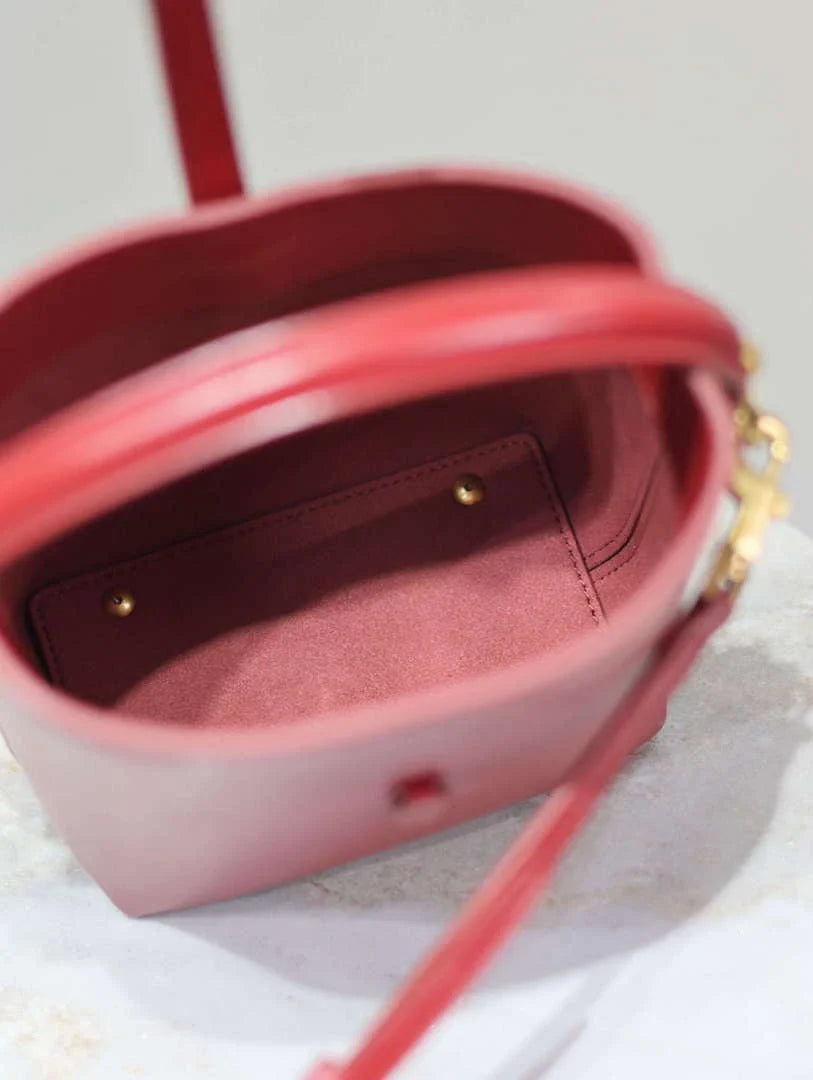 YSL 765870 LE 37 Mini in Lambskin leather Red