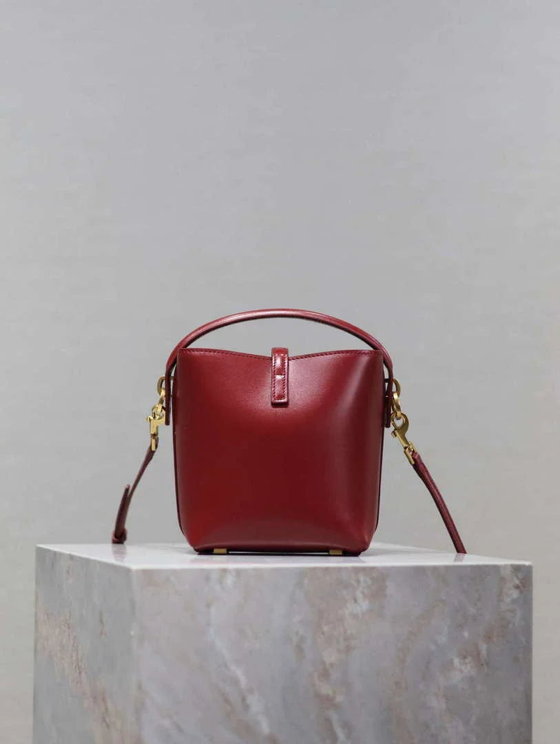 YSL 765870 LE 37 Mini in Lambskin leather Red