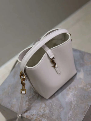 YSL 765870 LE 37 Mini in Lambskin leather White - Default Title - View 5