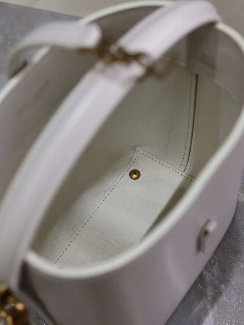 YSL 765870 LE 37 Mini in Lambskin leather White