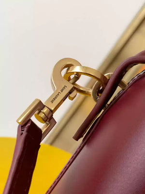 YSL 765870 LE 37 Mini in Lambskin leather Wine Red - Default Title - View 7