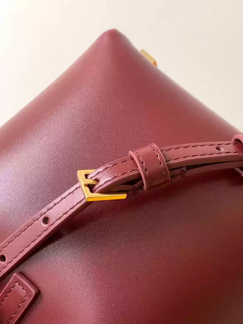 YSL 765870 LE 37 Mini in Lambskin leather Wine Red - Default Title - View 8