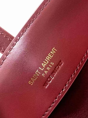 YSL 765870 LE 37 Mini in Lambskin leather Wine Red - Default Title - View 10