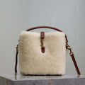 YSL 765870 LE 37 Mini in Lambswool leather Beige - Default Title - View 1