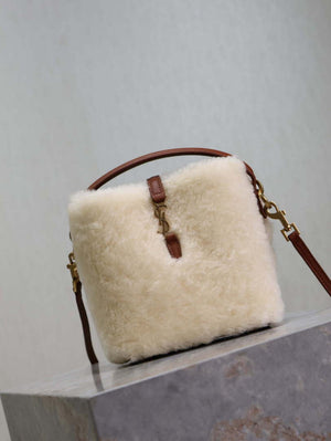 YSL 765870 LE 37 Mini in Lambswool leather Beige - Default Title - View 2
