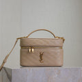 YSL 766731 GABY vanity bag in lambskin apricot