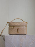 YSL 766731 GABY vanity bag in lambskin apricot