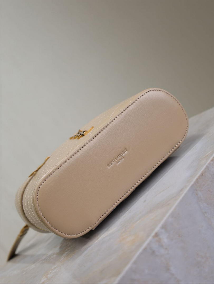 YSL 766731 GABY vanity bag in lambskin apricot