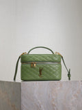 YSL 766731 GABY vanity bag in lambskin avocado Green
