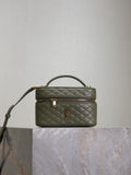 YSL 766731 GABY vanity bag in lambskin wheat green