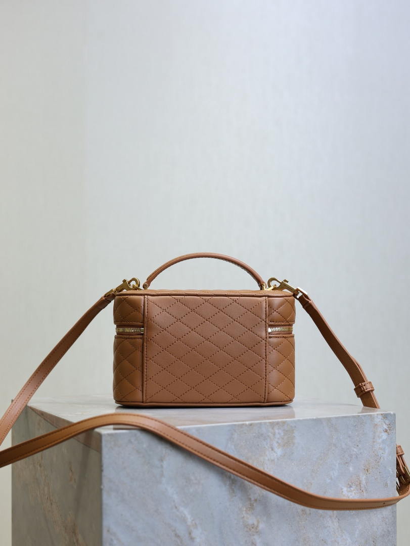 YSL 766731 GABY vanity bag in lambskin Caramel