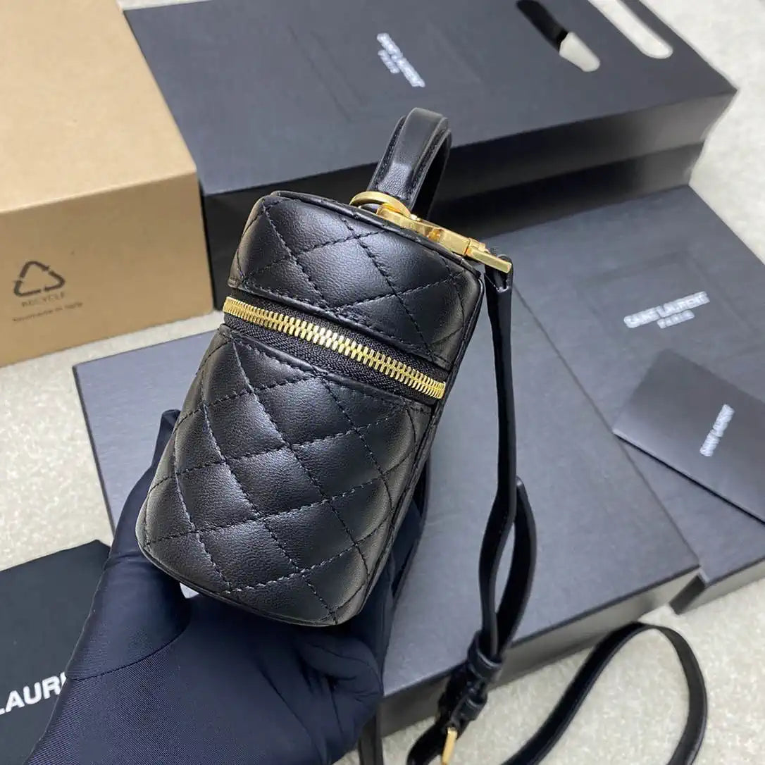 YSL 766731 GABY vanity bag in lambskin Black