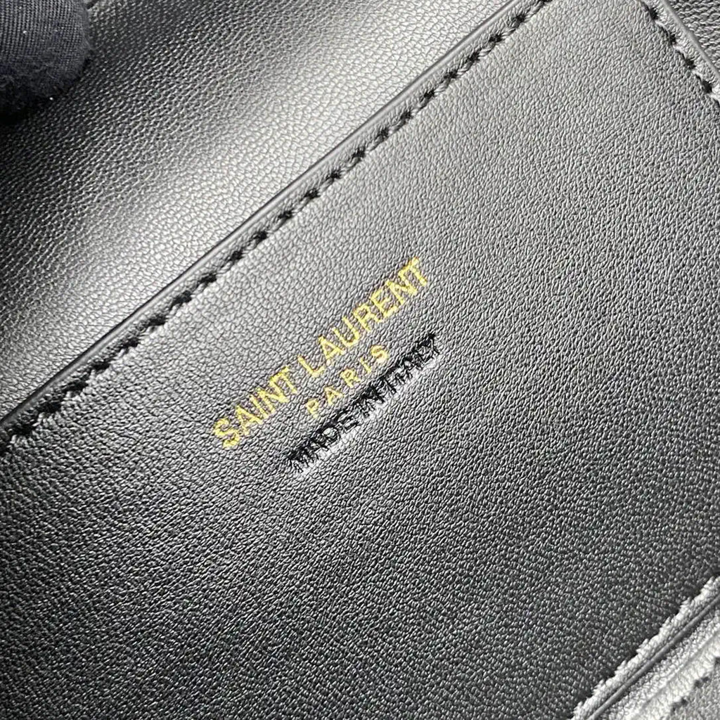 YSL 766731 GABY vanity bag in lambskin Dark Green