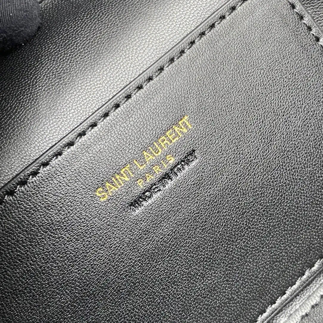 YSL 766731 GABY vanity bag in lambskin Dark Green