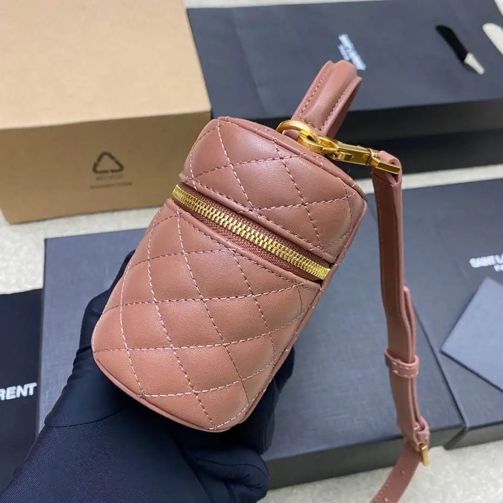 YSL 766731 GABY vanity bag in lambskin Rose Sand