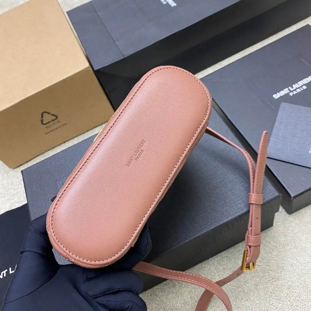 YSL 766731 GABY vanity bag in lambskin Rose Sand
