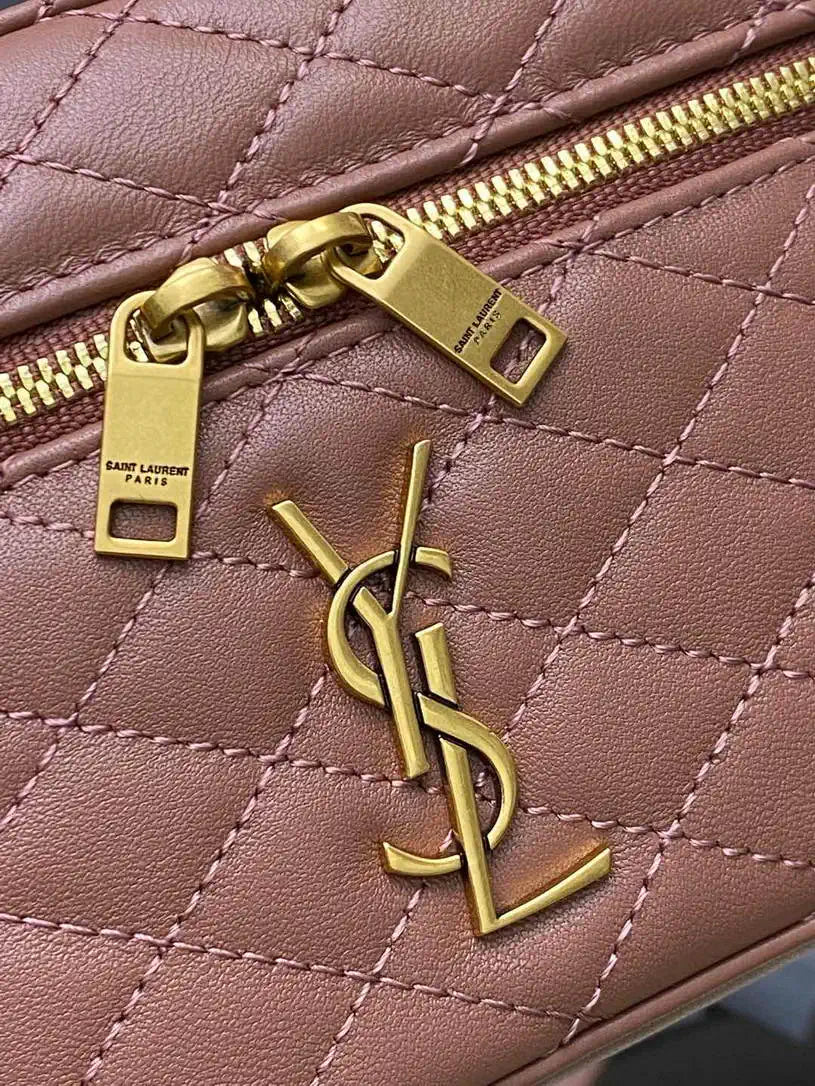 YSL 766731 GABY vanity bag in lambskin Rose Sand