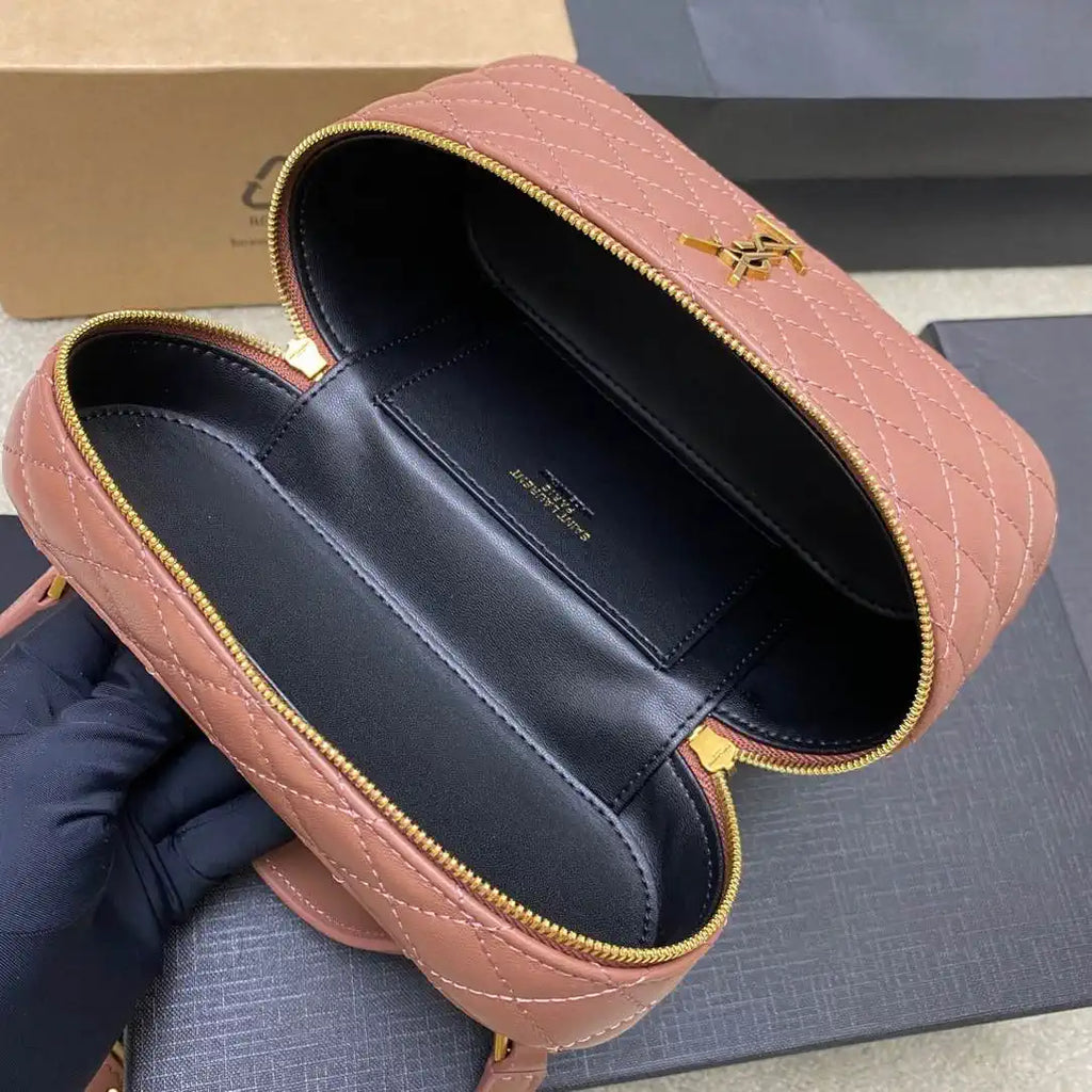 YSL 766731 GABY vanity bag in lambskin Rose Sand