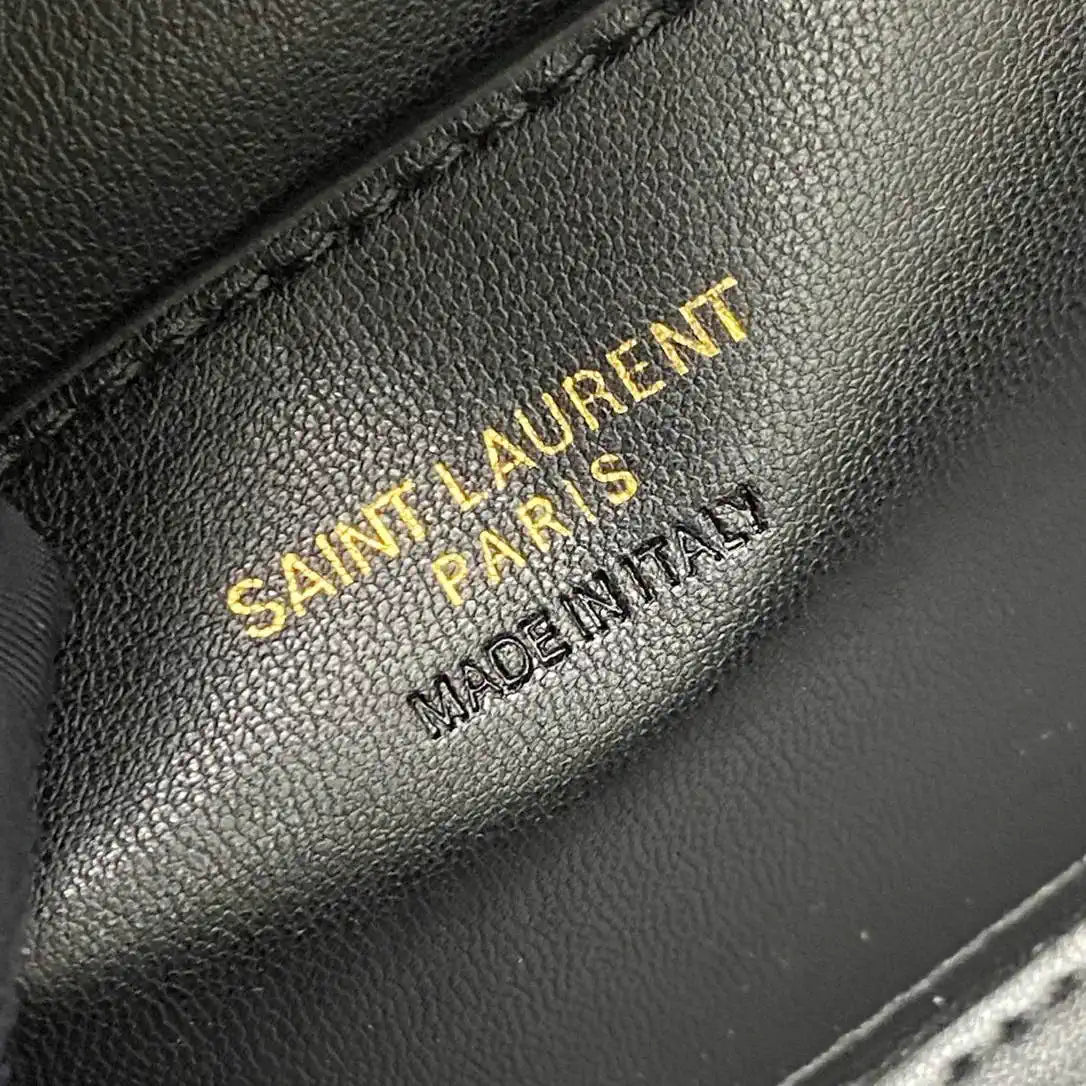 YSL 766731 GABY vanity bag in lambskin Light Green