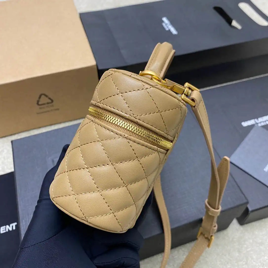 YSL 766731 GABY vanity bag in lambskin Brown