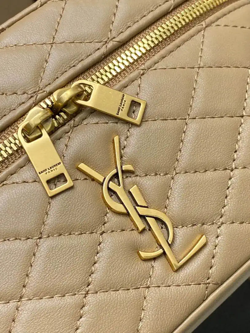 YSL 766731 GABY vanity bag in lambskin Brown