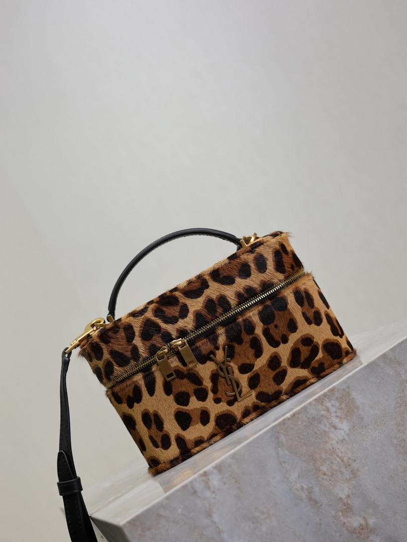 YSL 766731 GABY vanity bag in Leopard print