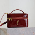 YSL 766731 GABY vanity bag in patent leather Wine Red