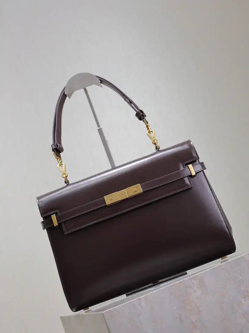 YSL 769512 Large MANHATTAN in BOX SAINT LAURENT Coffee Brown