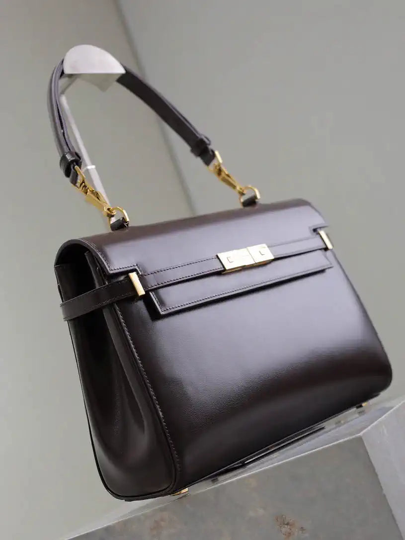 YSL 769512 Large MANHATTAN in BOX SAINT LAURENT Coffee Brown