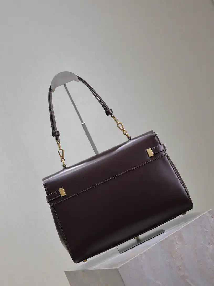YSL 769512 Large MANHATTAN in BOX SAINT LAURENT Coffee Brown