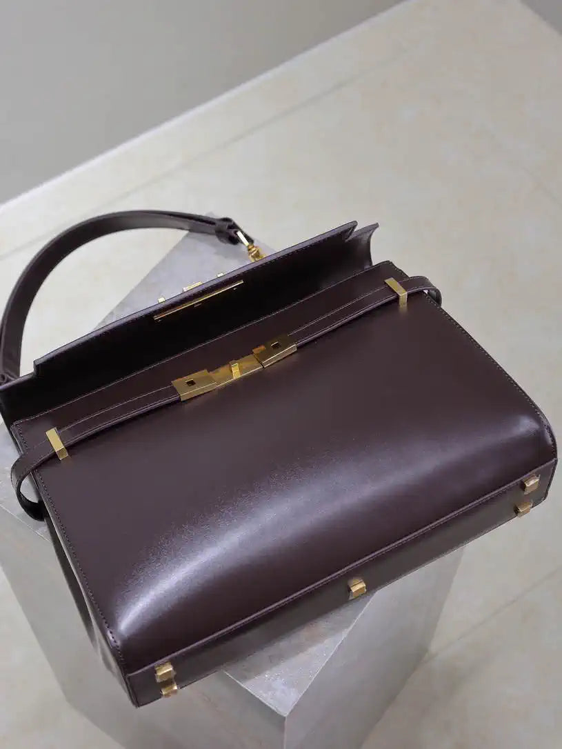 YSL 769512 Large MANHATTAN in BOX SAINT LAURENT Coffee Brown