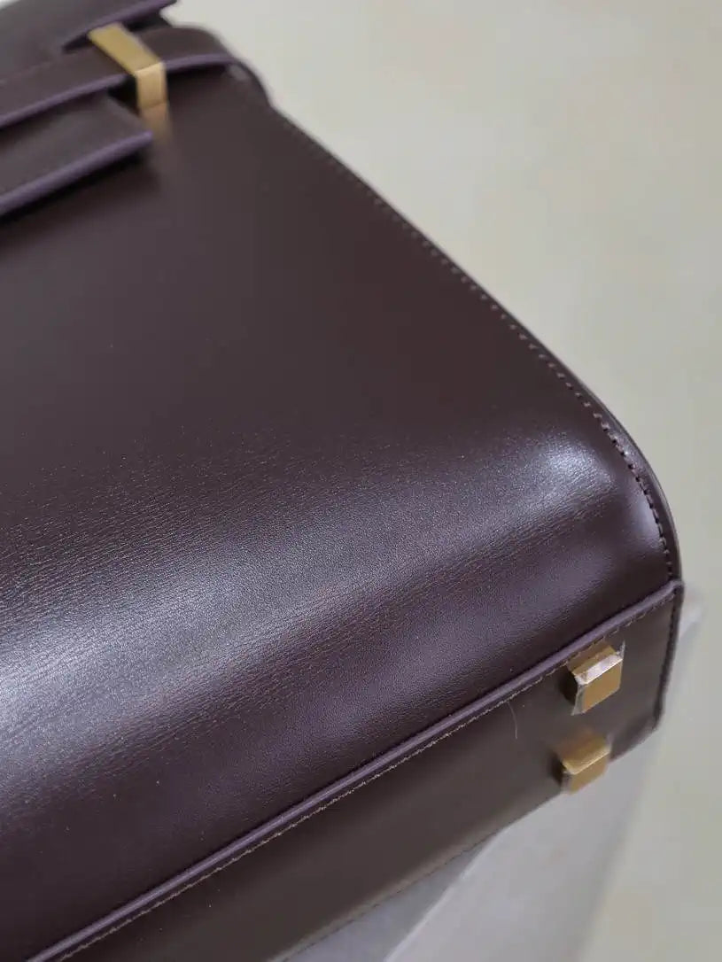 YSL 769512 Large MANHATTAN in BOX SAINT LAURENT Coffee Brown