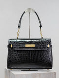 YSL 769512 Large MANHATTAN in BOX SAINT LAURENT Crocodile leather Black