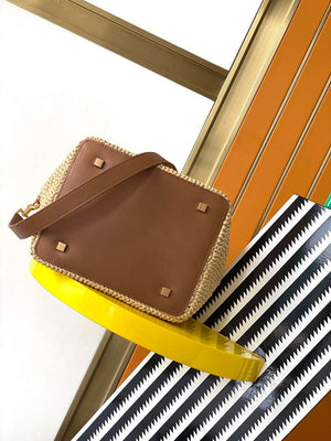 YSL 773991 LE 37 in woven raffia and vegetable-tanned leather Naturel - Default Title - View 4