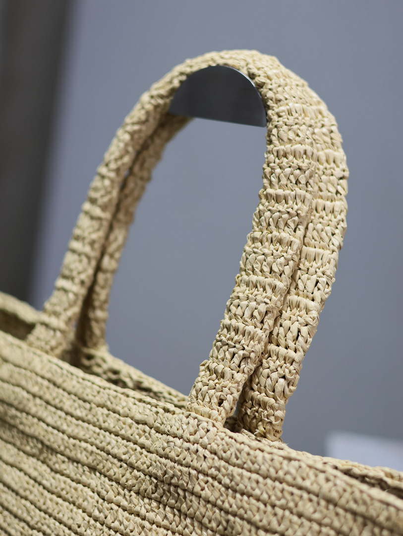 YSL 776763 Saint Laurent Tote  in Apricot Raffia