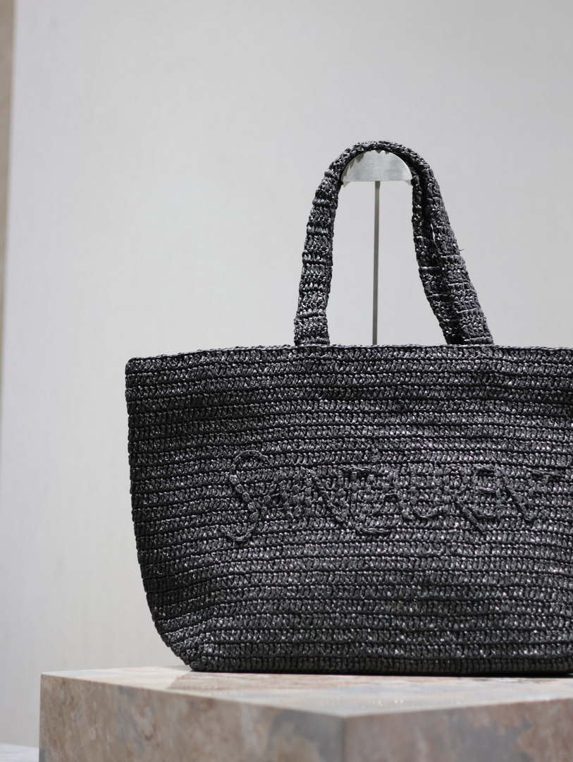 YSL 776763 Saint Laurent Tote  in Black Raffia
