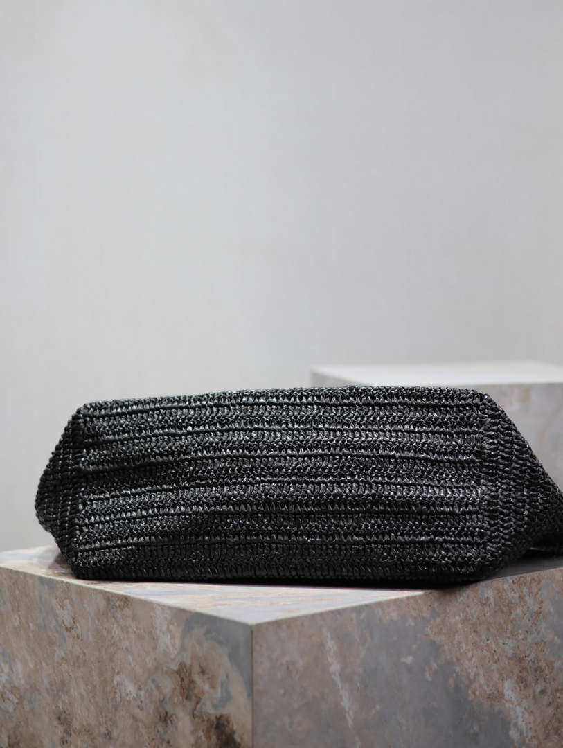 YSL 776763 Saint Laurent Tote  in Black Raffia