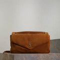 YSL 777399 Calypso large in Suede Brown