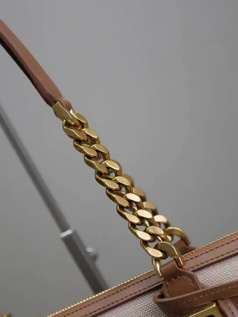 YSL 791304 Laurent Travel Bag Beige canvas Beige
