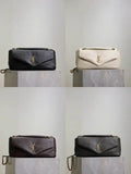 YSL 800916 CALYPSO medium in grained lambskin Black