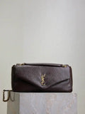 YSL 800916 CALYPSO medium in grained lambskin Dark Brown