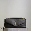 YSL 800916 CALYPSO medium in grained lambskin Dark Green