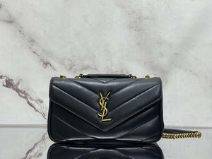YSL 801437 Loulou small in matelass¨¦ lambskin Black - Default Title - View 1