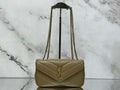 YSL 801437 Loulou small in matelass¨¦ lambskin Camel Yellow