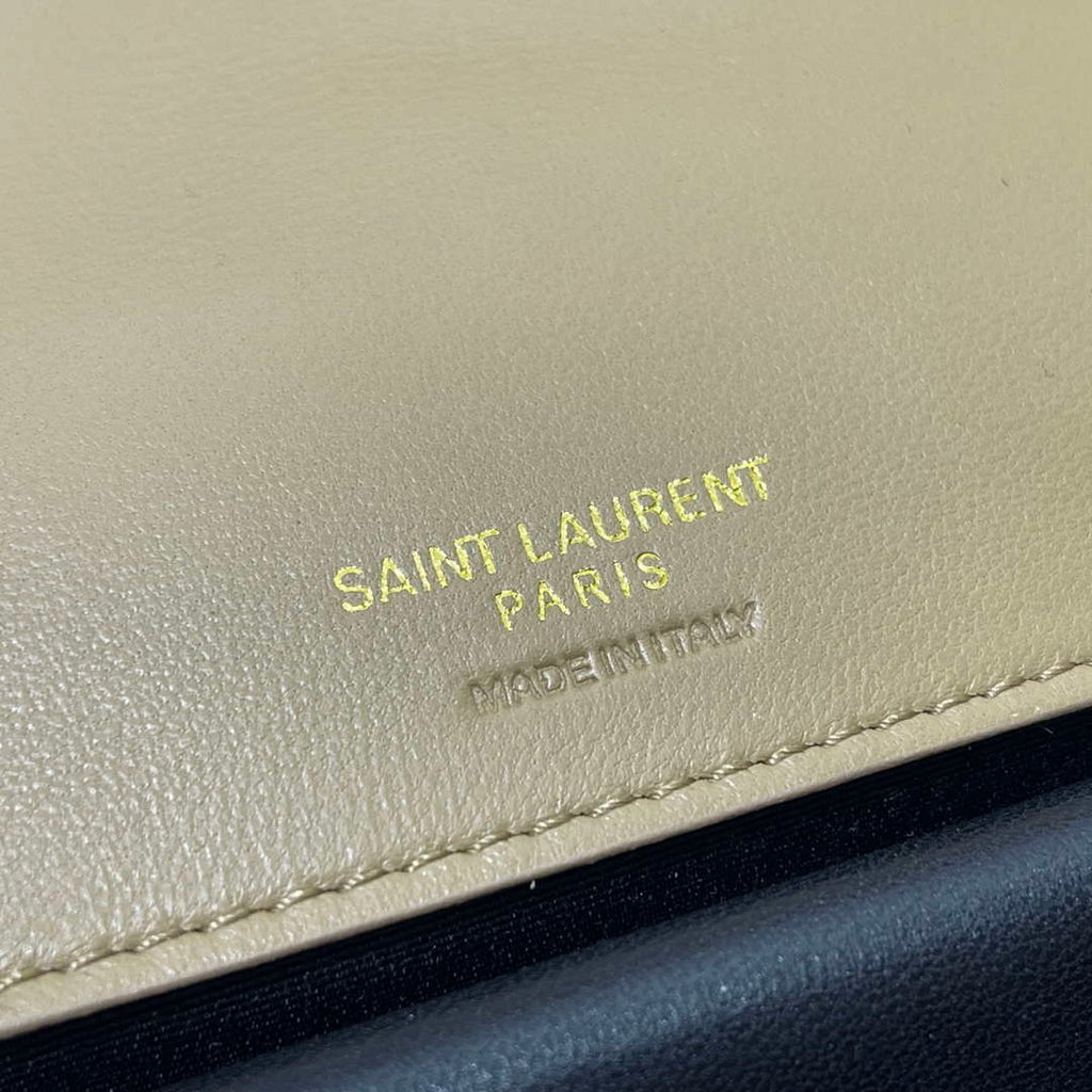 YSL 801437 Loulou small in matelass¨¦ lambskin Camel Yellow