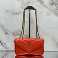 YSL 801437 Loulou small in matelass¨¦ lambskin Red - Default Title - View 1