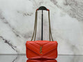 YSL 801437 Loulou small in matelass¨¦ lambskin Red